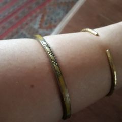Green and Bronze Boho Bangle