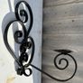 Vintage wrought iron lighing sconcrs x2 and ceiling piece. C1960 Image 5