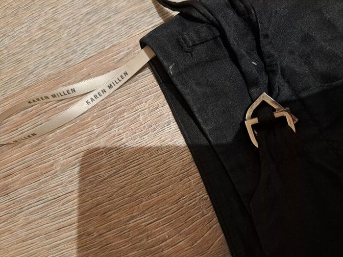 Karen Millen Black satin trousers uk10