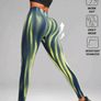 Seamless tie dye sports leggings, size 10 Image 2