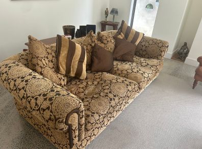 Large sofa and armchair