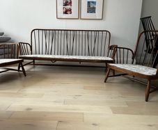 Ercol 766 Jubilee bentwood Three Seater Sofa and two armchairs