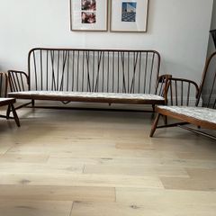 Ercol 766 Jubilee bentwood Three Seater Sofa and two armchairs