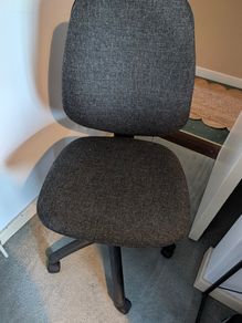 Grey fabric office chair - adjustable