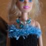 Barbie doll handemade dress and necklace Image 3