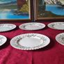 6 Piece Royal Albert Brigadoon Pattern 10.5 Inch Diameter Bone China Gold Gilt First Quality And Original Dinner Plates Made In England Image 6