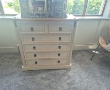 solid chest of drawers in cream