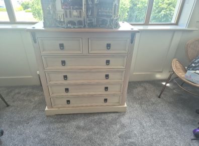 solid chest of drawers in cream
