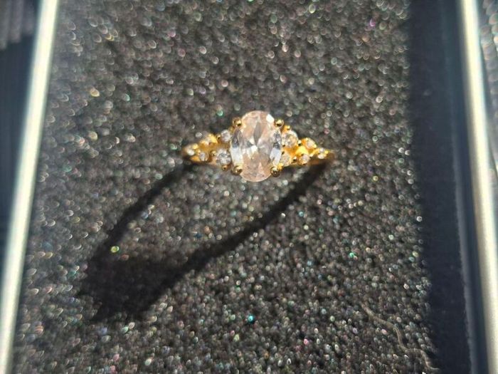 Beautiful Gold-plated S925 Sterling Silver Ring