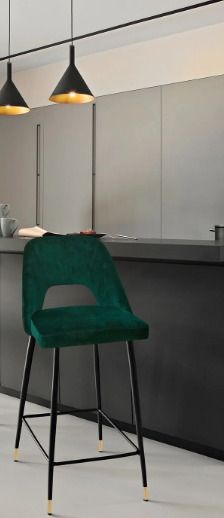 New Monroe Bar Stool - Emerald Green