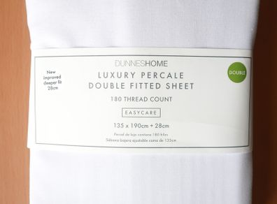 Luxury Percale Double Fitted Sheet, Brand new