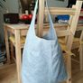 Grey Leather Tote Bag Image 3