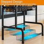 Black Spice Rack Organiser, 2 Tier Spices Organizers and Storage Racks, Spice Racks Free Standing for kitchen Countertop Organizer Image 4