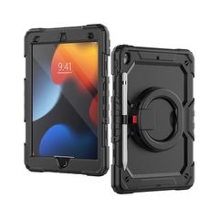 For Apple iPad 11th Gen 11" 2025 Survivor Symmetry Ring Stand Hard Case Black