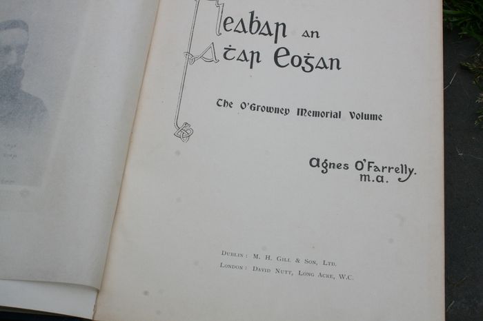 Agnes O'Farrelly Leabhar an Athar Eoghan, The O'Growney memorial Volume