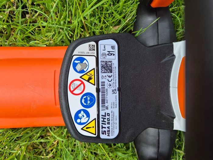 STIHL HSA 50 cordless battery power hedge trimmer