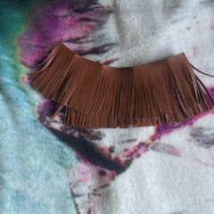 Brown double sided decorative fringe