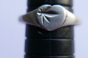 Vintage Sterling Silver 925 Heart Signet Ring adjustable size 1,6g