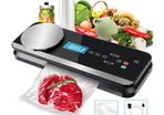 Fully Automatic Vacuum Sealer 80 Kpa Vacuum Sealer for Dry and Wet Food, 7 in 1 Professional Foil Sealer with Kitchen Scale, Includes Vacuum Bags and Hoses