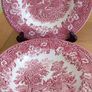 Vintage Ironstone English Pink Transferware Bowl Image 2