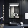 NEW SALE | Illuminated LED Bathroom Mirror with Lights and Shaver Socket Magnifying Mirror 500 x 700 mm Button Switch Image 2