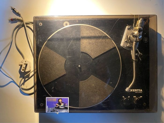 Vintage Inertia Turntable Manufactured in Sweden in the 1970s