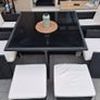 9 Piece Rattan Black Cube Dining Set Image 4