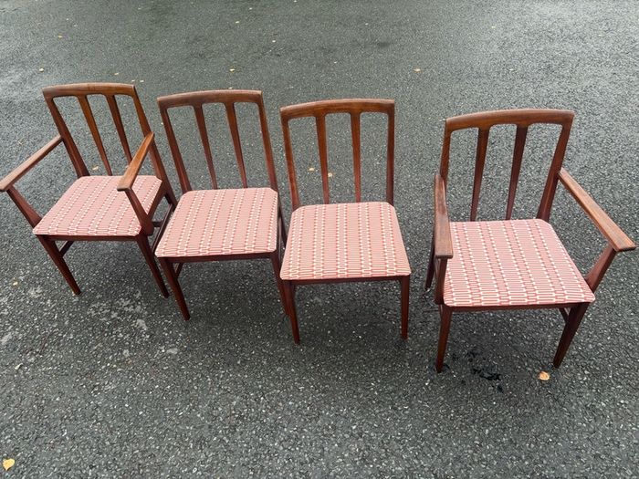 Mid-Century Teak Younger Dining Chairs, Set of 4 (c.1970)