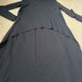 COS black Minimalist Midi dress with layered effect to front & long sleeves in size S Image 3