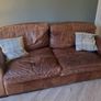 Brown leather couch Image 2