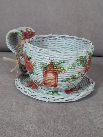 Handmade newspaper basket