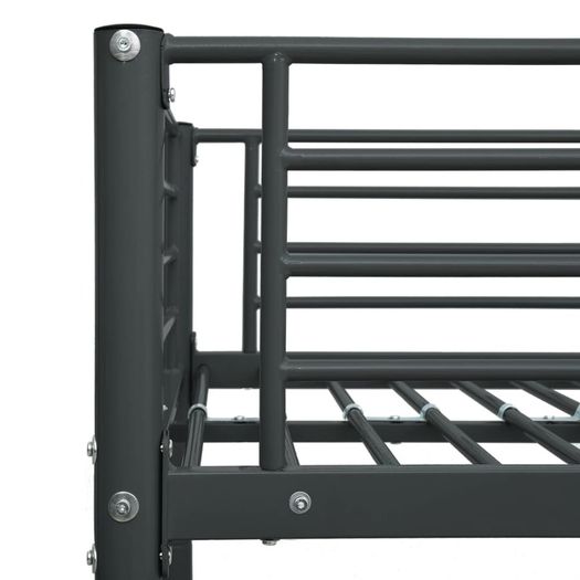 Bunk Bed Black Metal 90x200 cm