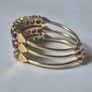 14ct Gold Sapphire, Ruby And Emerald, Harem Ring. High Quality Precious Stones. Image 6