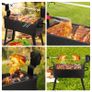 EU UK US 2-in-1 Grill&Electric Rotisserie Kit Automatic Barbecue BBQ Outdoor Folding Roaster, Roast Stove Grill Stainless Steel Image 6