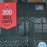 3Festive Magic 300 White LED Icicle Christmas Lights | Image 3