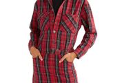 Current/Elliott Red Denim Plaid Dress