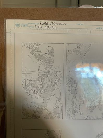 Ra's al Ghul Batman Original pencil drawn comic book page by Roger Cruz Robin Annual #1