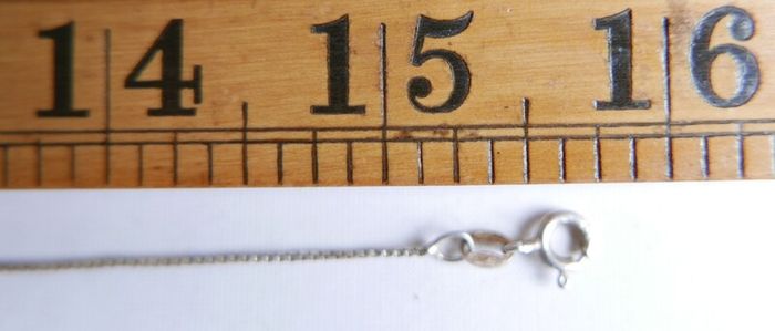 Vintage Sterling Silver 925 Cat Pendant and Sterling Chain length 16" - 2,95g