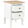 Bedside Cabinet 2 pcs White 35x30x49 cm MDF Image 6
