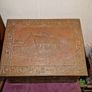 Antique brass Burn's Cottage Slipper Box Image 3