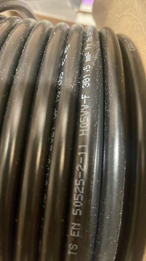 Black Flex Cable 3 x 1.5 mm H05VV-F per Meter