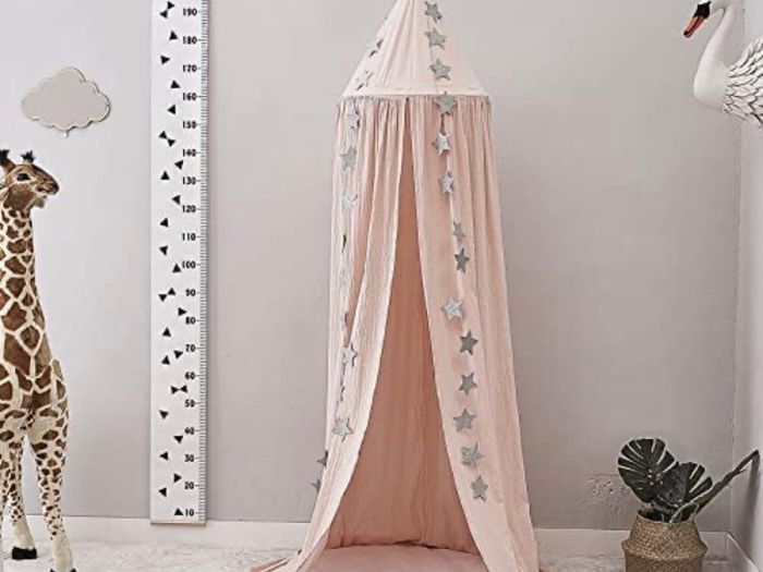 Children Bed Canopy Round Dome, Nursery Decorations, Cotton Mosquito Net, Kids Princess Play Tents, Room Decoration