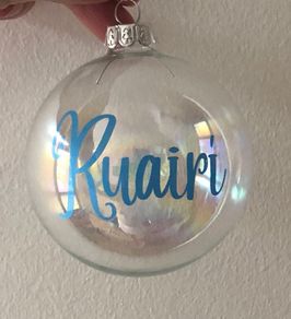 Personalised Glass Christmas baubles