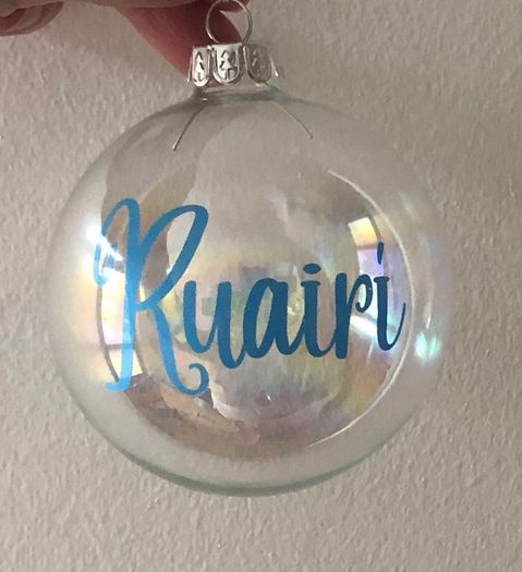personalised christmas baubles