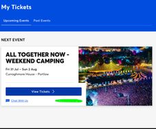 All Together Now Tickets (2) ATN Weekend Camping