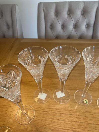 Complete Set of 8 Waterford Crystal Millenium Toasting Flutes