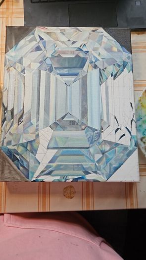 Original Oil Painting  " Diamond "