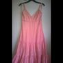 Peach dress apricot Brand New embroidered romantic New look spaghetti strap ruffle frill hem zipper on the black cut out detail empire seam crochet detail  cami summer holiday beach party Size UK 10 Image 3