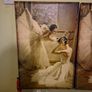Rare find. Vintage Couple of Large Ballerinas Scene. Ballet Art. Image 8