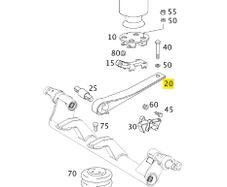 Part number: A9343300011,  Longitudinal control arm